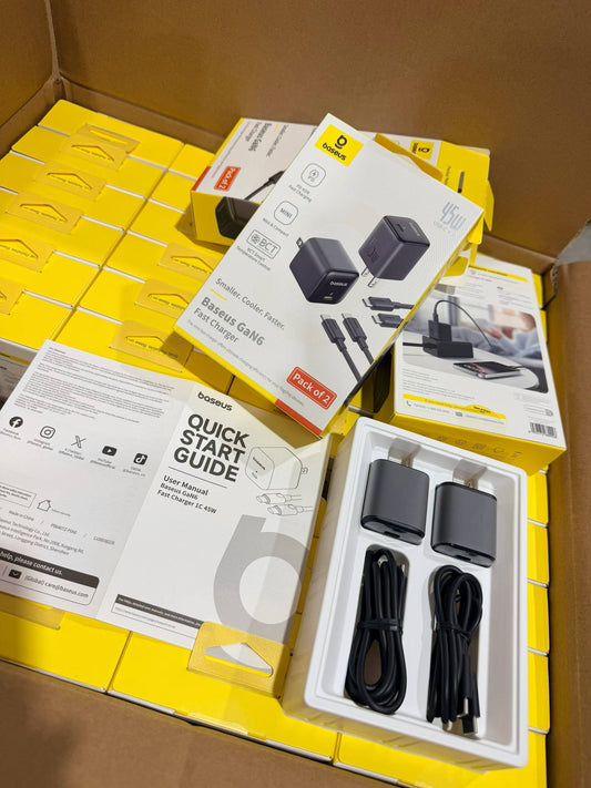 Baseus GaN6 45W Fast Charger 2-Pack - Wholesale