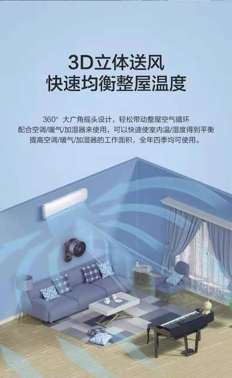 Royalstar Wall-Mounted Circulation Fan - Wholesale