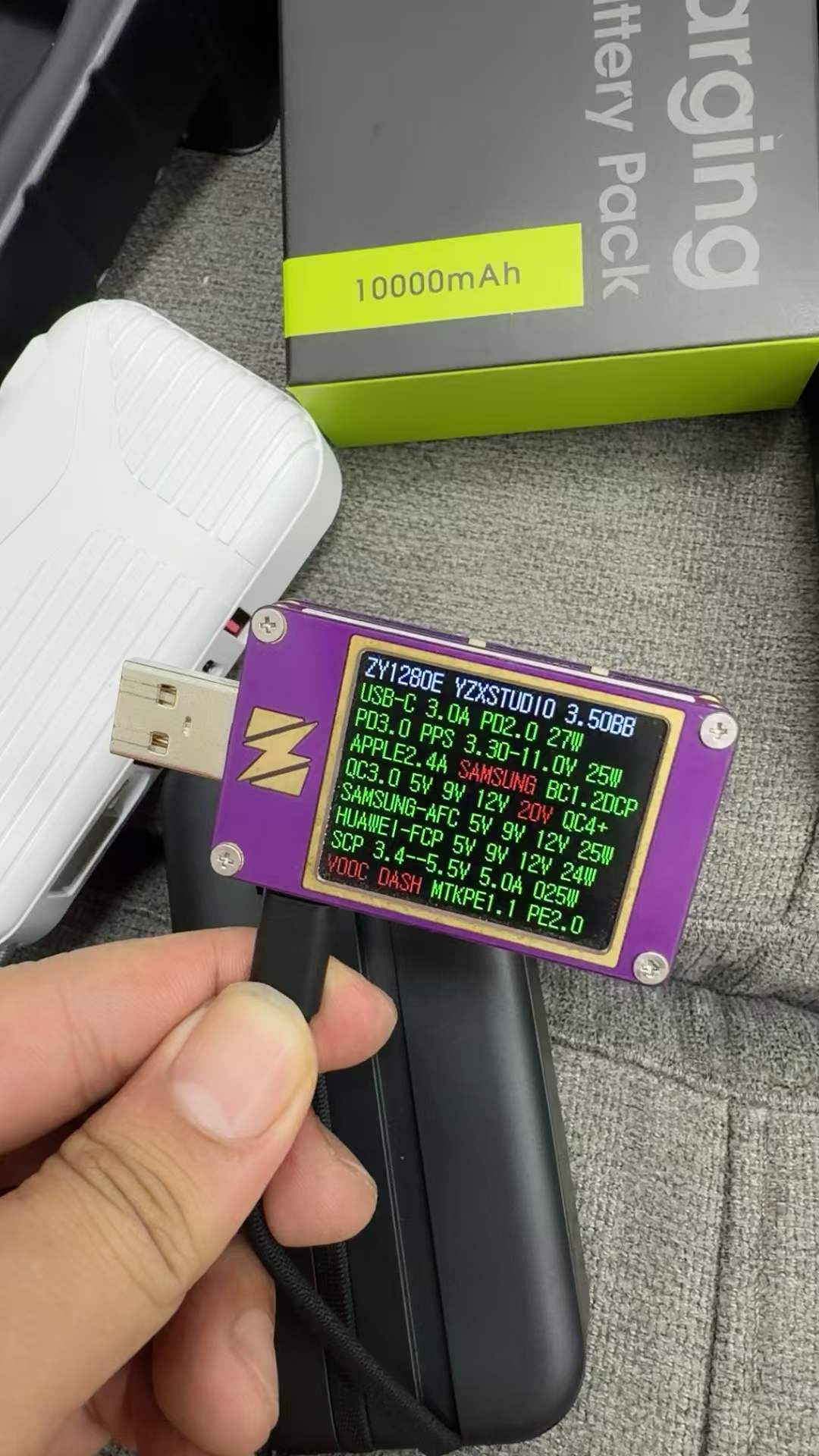 Mini Power Bank with Built-in Dual Cables - Wholesale