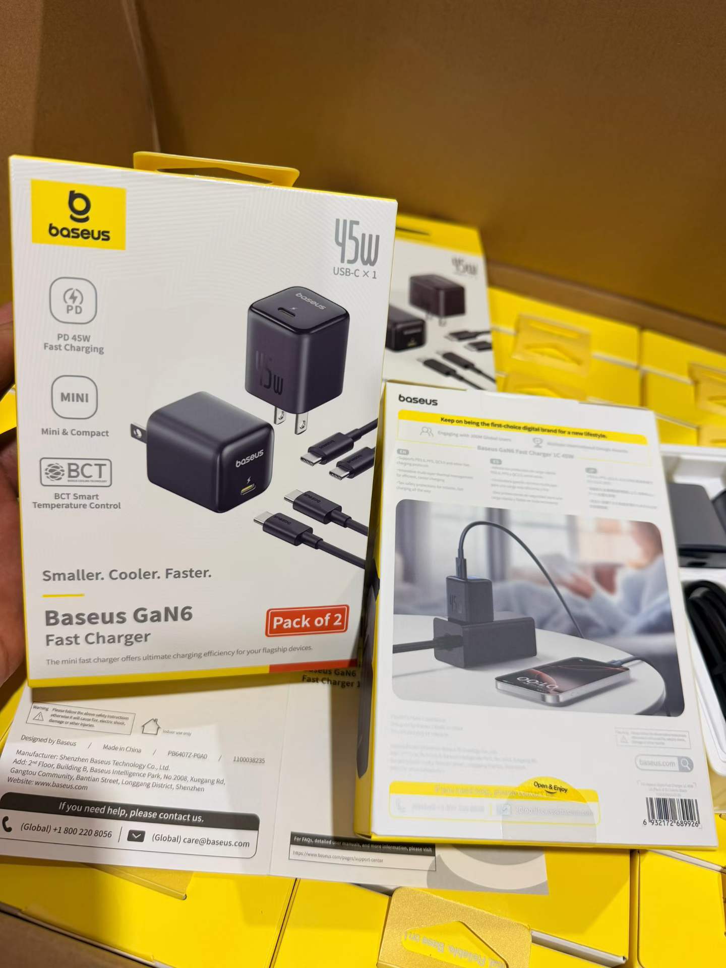 Baseus GaN6 45W Fast Charger 2-Pack - Wholesale