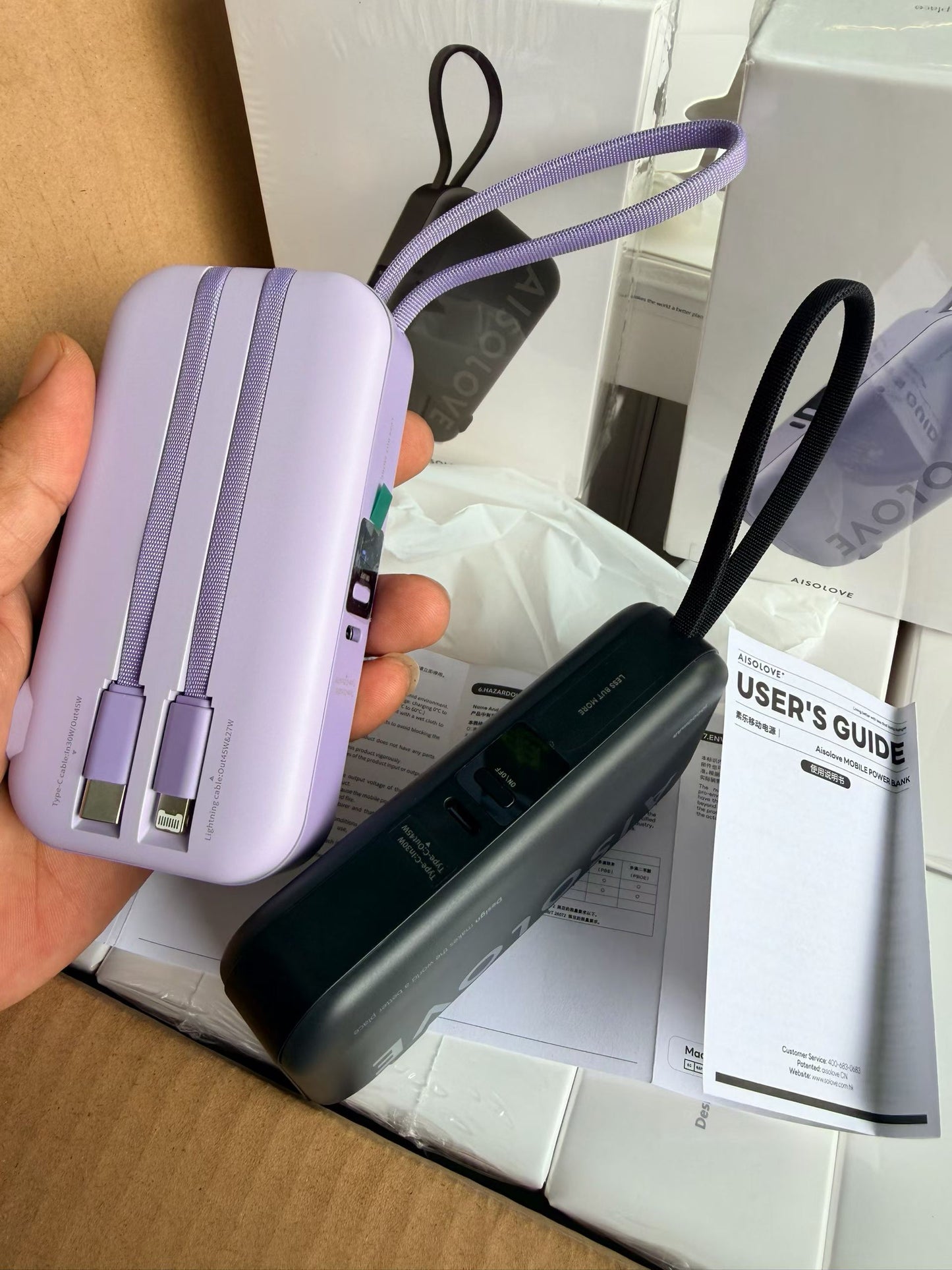 AISOLOVE Portable Power Bank with Built-in AC Plug - Wholesale