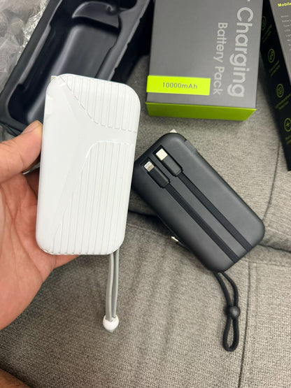 Mini Power Bank with Built-in Dual Cables - Wholesale