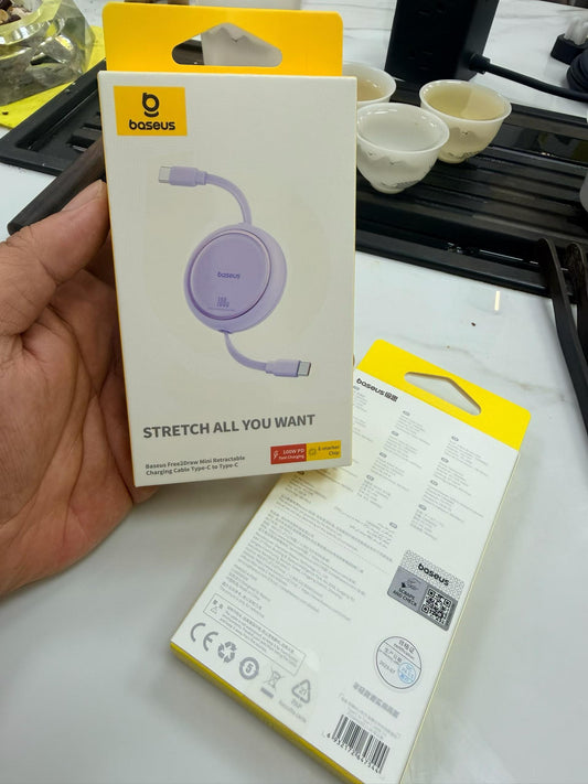Baseus Mirror Mini Retractable USB-C Fast Charging Cable - Wholesale